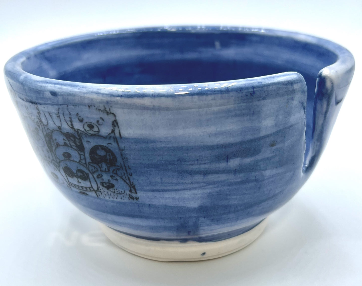 Blue Dog Motif Knitting Bowl