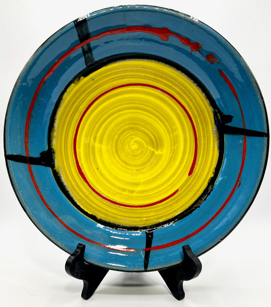 Yellow, Blue, Red Platter/Bowl