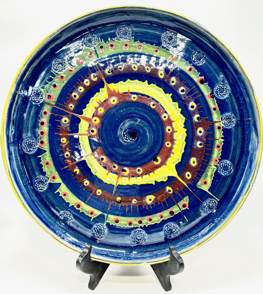 Spin Art Platter with Lotus Impressions