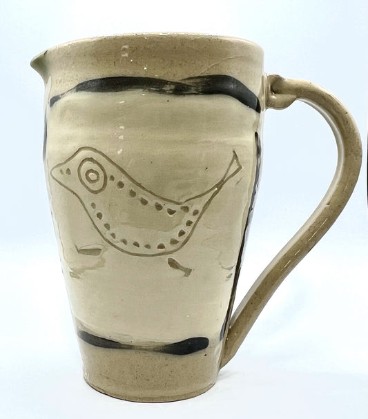 White and Cream Bird Pitcher